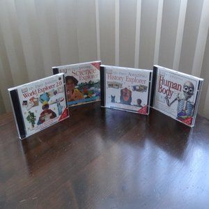 💎 4 -DK AMAZING EXPLORER CD-ROMs ~World, Science, History, Human Body ~Like NEW